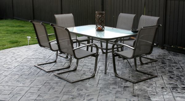 Backyard Concrete Stamping in North Augusta