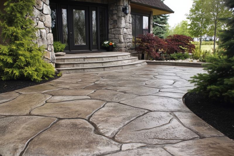 Elegant Stamped Concrete Entryway